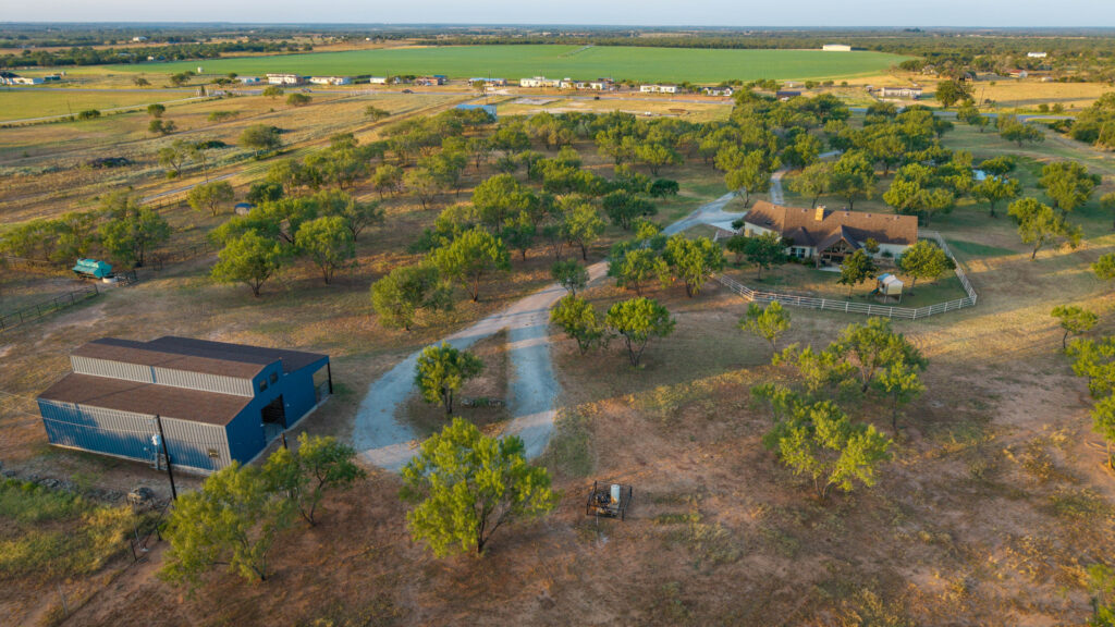 Aerial view of 17 acres for sale in Atascosa County, Texas