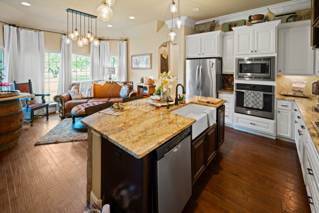 Kitchen inside the Poteet ranch home