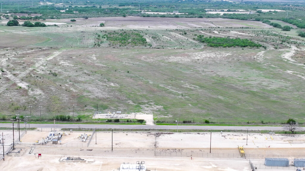 Aerial view of the tract along FM 882 near Three Rivers