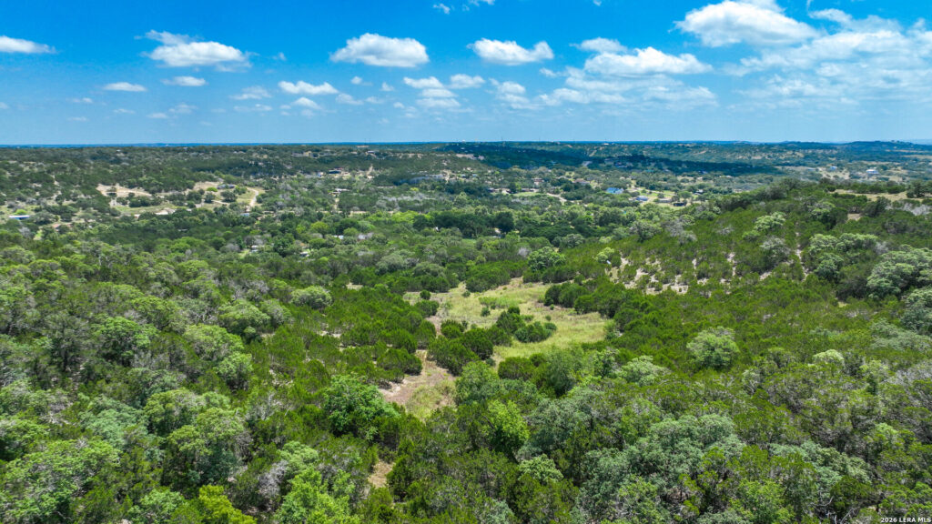 Aerial view of rolling Hill Country on Pear Tree Hilltop