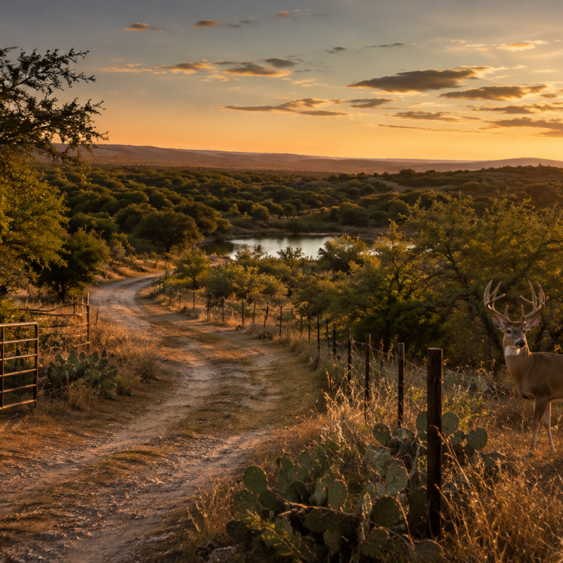 Trophy whitetail deer habitat on South Texas hunting ranches