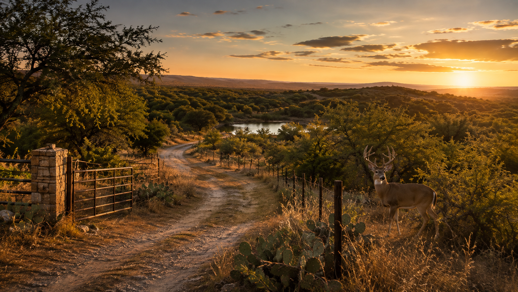 Trophy whitetail deer habitat on South Texas hunting ranches