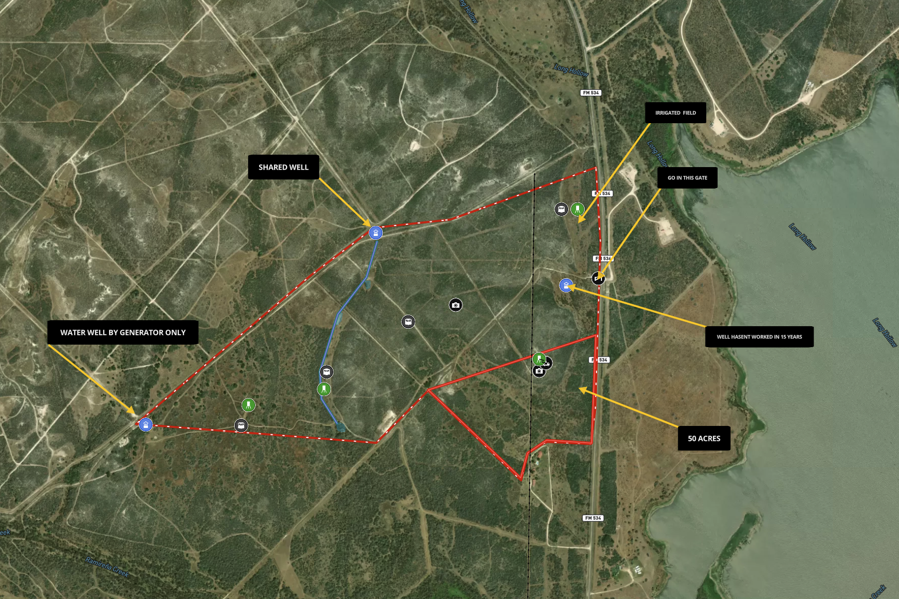 Lagarto Hills Ranch property boundary on Land id map. Click to open the interactive map.