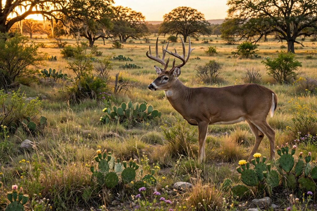 Whitetail deer on a Texas ranch enrolled in the Managed Lands Deer Program