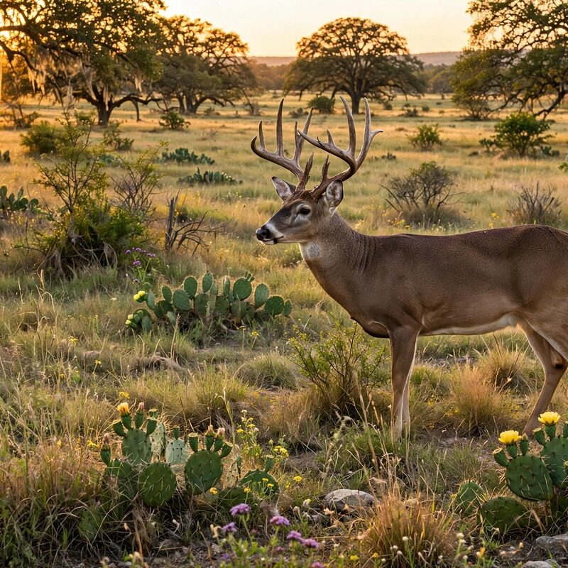 Whitetail deer on a Texas ranch enrolled in the Managed Lands Deer Program